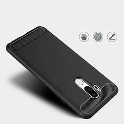 Wewoo Coque gris pour LG G7 ThinQ Texture de Carbone Brossé Antichoc TPU de Protection pas cher