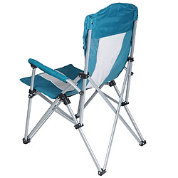 Mendler Chaise de camping HWC-L50, chaise pliante chaise de pêcheur chaise de régie, lavable housse de protection acier tissu/textile ~ turquoise pas cher