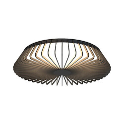 Inspired Plafonnier rond de 63 cm (lumière uniquement), LED 80 W, blanc accordable 2 700-5 000 K, 3 500 lm, télécommande, noir, 3 ans de garantie