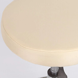 Avis surface lisse tabouret de bar couverture ronde siège de chaise de manchon salon salon beige_33x10cm