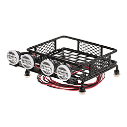 Acheter RC 1:10 Porte-bagages De Toit En Métal Avec 4 LED Pour Voiture De Buggy Sur Chenilles