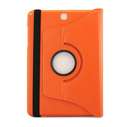 Avis Wewoo Housse Étui Orange pour Samsung Galaxy Tab A 9.7 / P550 Litchi Texture 360 degrés de rotation en cuir de protection avec support