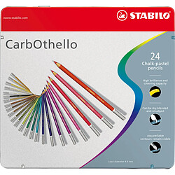 STABILO Crayon pastel CarbOthello, étui métallique de 24 ()