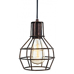 Luminaire Center Suspension Clipper, brun rustique