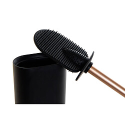 Avis Brosse de salle de wc DKD Home Decor Noir Doré Résine (10 x 6 x 40 cm)