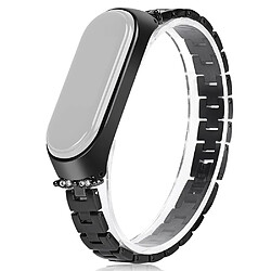 Bracelet en métal avec chaîne décorée de strass, noir pour votre Xiaomi Mi Band 5/6