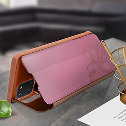 Avis Avizar Housse Samsung Galaxy Note 10 Lite Clapet Effet Miroir Support Vidéo rose gold