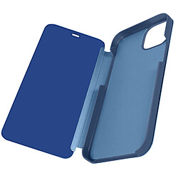 Avizar Étui Clear View pour iPhone 15 Pro Clapet Miroir Fonction Support Bleu