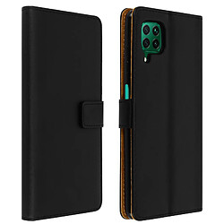 Avizar Housse Huawei P40 Lite Cuir Véritable Porte cartes Fonction Support Noir