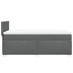 Acheter Vidaxl Sommier à lattes de lit avec matelas Gris foncé 80x200 cm Tissu