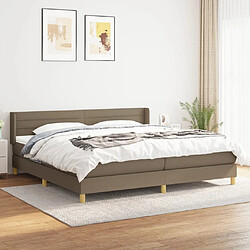 Maison Chic Lit Adulte - Lit simple Lit à sommier tapissier avec matelas moelleux - Meuble de Chambre - Taupe 200x200 cm Tissu -MN81867