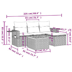 Avis Maison Chic Salon de jardin 5 pcs avec coussins | Ensemble de Table et chaises | Mobilier d'Extérieur noir résine tressée -GKD63723