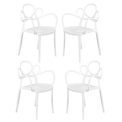 Nest Dream Lot de 4 chaises design avec accoudoirs pour le jardin - Dream