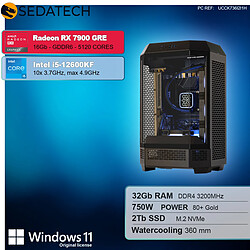 Sedatech PC Gamer Tower • Intel i5-12600KF • RX 7900 GRE • 32Go RAM • 2To SSD M.2 • Windows 11