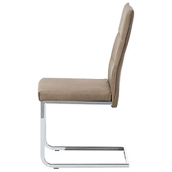 Beliani Set de 2 Cuir PU Chaise de salle à manger Chaise en porte-à-faux Beige sable ROCKFORD pas cher