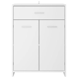 Maison Chic Armoire de salle de bain,Meuble de rangement,Meuble haut Blanc 60x33x80 cm Aggloméré -GKD268184 pas cher