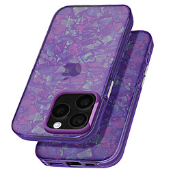 Avizar Coque pour iPhone 15 Pro Antichoc Souple Tutti Frutti Violet