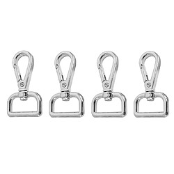 4pcs crochets de pince de homard pivotants accessoires crochet crochet queue 20mm argent pas cher