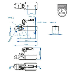 Acheter ProPlus Accouplement pour boule d'attelage carré 70 mm