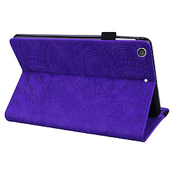 Acheter Wewoo Housse Étui Coque Pour iPad 10.2 pouces 2019 Motif mollet Etui en cuir estampé de conception double pliage avec titulaire et fentes cartes et fente stylo et bande élastique Violet