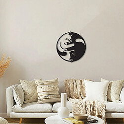 Acheter DEKORY Ying Yang Chat Décoration murale en métal - 40x42 cm