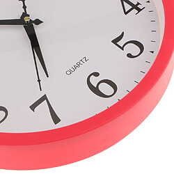 horloge murale silencieuse qualité quartz batterie à domicile bureau 12 pouces rouge