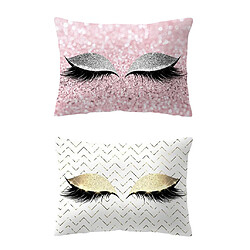 2 X Coussin Coussin Slipover Carré Coussin Housses Zipper Caché Salon Décor