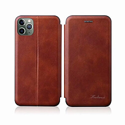 Wewoo Coque Pour iPhone 11 Pro TPU + PU Titulaire de la carte magnétique de tension intégré Etui en cuir rétro Marron