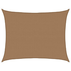 vidaXL Voile d'ombrage 160 g/m² Taupe 6x7 m PEHD