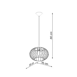 Luminaire Center Suspension Tsuno Acier Noir pas cher