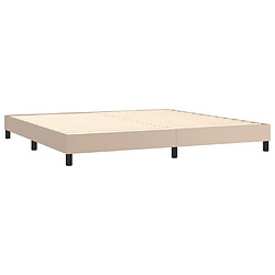 Avis vidaXL Sommier à lattes de lit avec matelas Cappuccino 200x200 cm