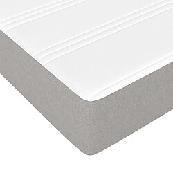 Acheter vidaXL Matelas de lit à ressorts ensachés Gris clair 90x200x20cm Tissu