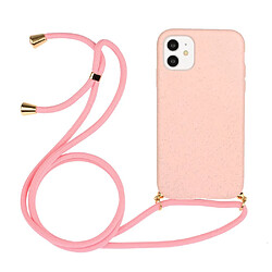 Coque en TPU souple avec sangle multifonction rose pour votre Apple iPhone 11 6.1 pouces