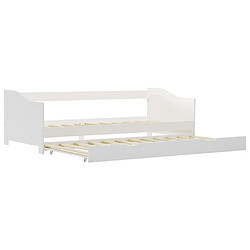 vidaXL Cadre de lit extensible sans matelas blanc bois de pin 90x200cm