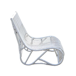 Fauteuil Rotin Naturel Chillvert Parma 61x94x85 cm Blanc Sans Accoudoirs pas cher