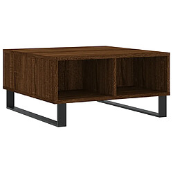 vidaXL Table basse chêne marron 60x60x30 cm bois d'ingénierie