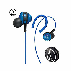 Original Audio-Technica Ath-Cor150 Écouteurs Filaires Intra-Auriculaires Sport Casque Réglable Bleu