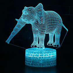 Avis Universal 3D éléphant led lumineux chambre 7 couleurs changer bureau lampe enfant cadeau