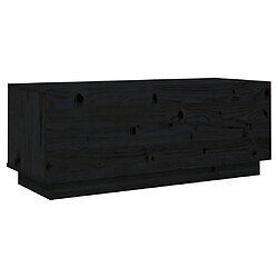 Maison Chic Meuble TV scandinave - Banc TV pour salon Noir 90x35x35 cm Bois de pin massif -MN50321 pas cher