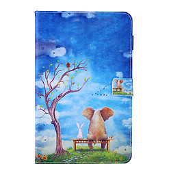 Etui en PU Titulaire de la carte d'impression de motifs antichoc arbre pour votre Samsung Galaxy Tab A7 Lite 8.7 (2021) T220/T225