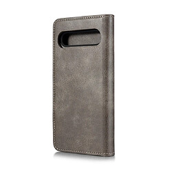 Avis Wewoo Housse Coque Etui en cuir Crazy Horse Texture Flip détachable magnétique avec support et fentes pour cartes et portefeuille Galaxy S10 5G Gris