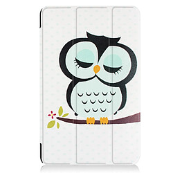 Etui en PU Smart à motif pour Samsung Galaxy Tab A 10.1 (2016) T580 T585 - Hibou dormant