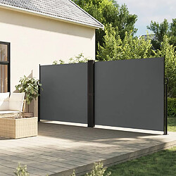 vidaXL Auvent latéral rétractable anthracite 160x600 cm