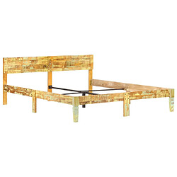 Maison Chic Lit adulte - Lit simple Cadre de lit,Structure du lit Contemporain Bois de récupération massif 180x200 cm -MN26223