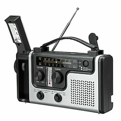 Universal Multifunction Solar Radio Radio solaire AM/FM - Lampe de table LED - Banque de courant - Compact et portable