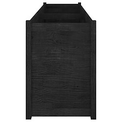 Acheter vidaXL Jardinière d'extérieur Noir 200x50x70 cm Bois de pin massif