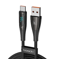 Câble de chargement Toocki USB A-C 1m 66W - Noir