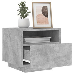 Acheter Maison Chic Table de chevet,Table de nuit,Table d'appoint pour salon avec lumières LED gris béton 40x39x37 cm -MN77348