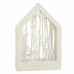 Paris Prix Décoration de Noël Led Hiver Bois 35cm Blanc