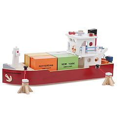 New Classic Toys Bateau-container avec 4 containers